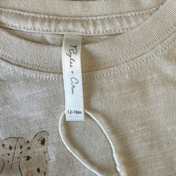 RYLEE & CRU Cheetah Graphic Boxy Tee Girls 12-18 NWT T-shirt Top Soft Cotton NEW - Picture 4 of 6